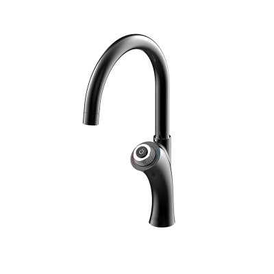 Curved sanitary single handle tap brass basin faucet for bathroom sink